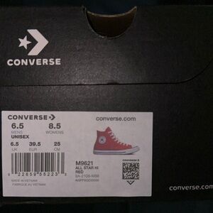NEW IN BOX Red Hi-Top Converse